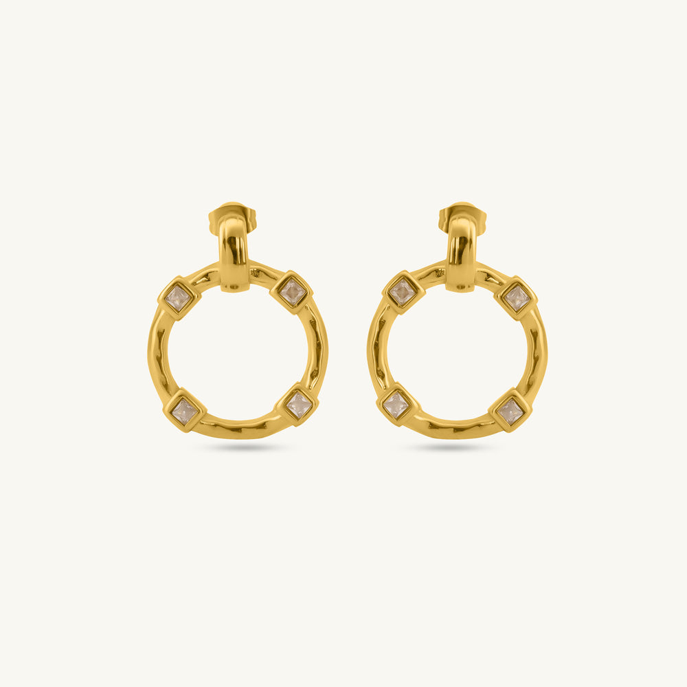Gilded Orbit Stud Earrings