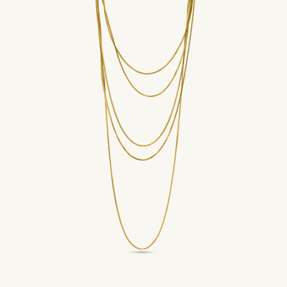 Golden Drapes Layered Chain Necklace