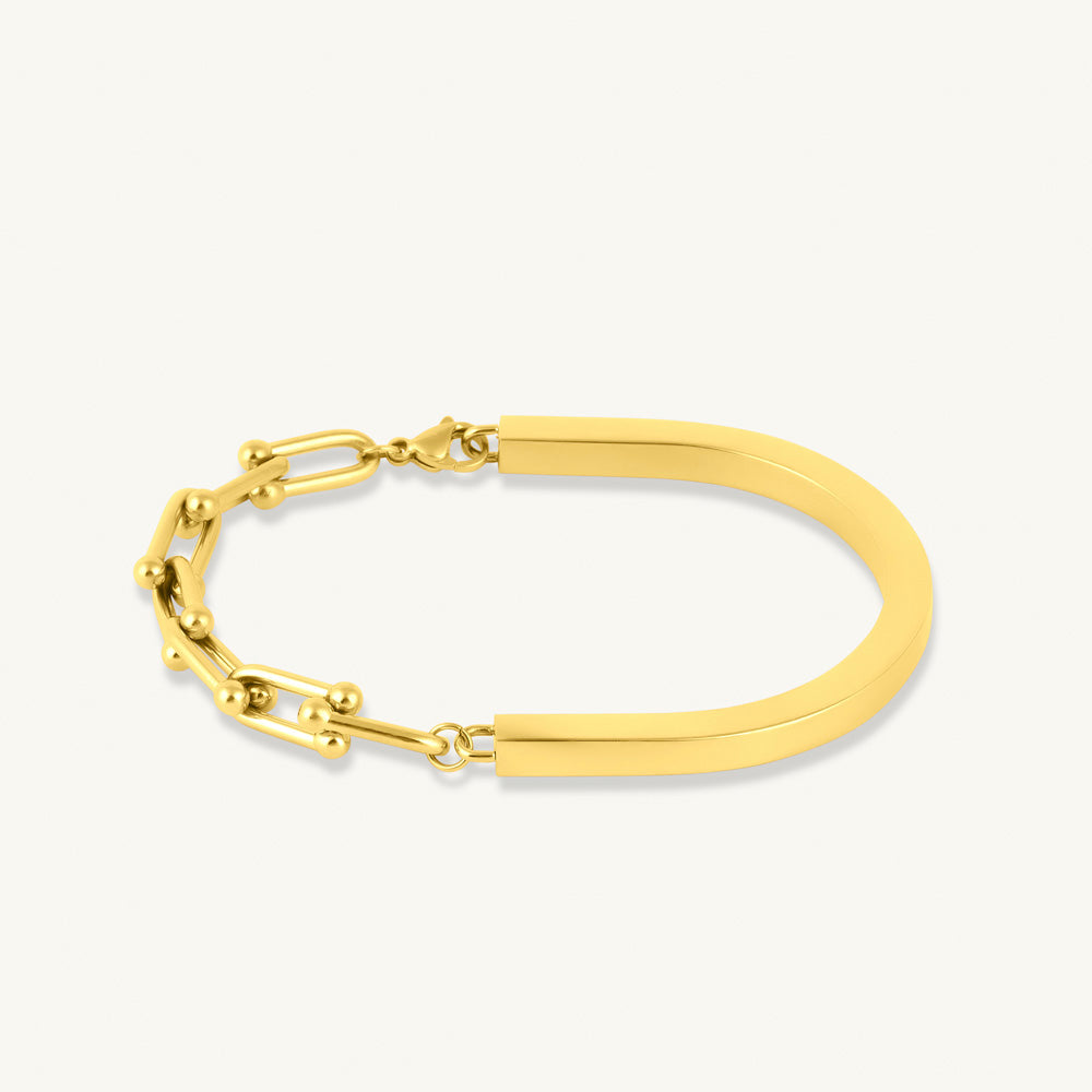 Half Link & Solid Bracelet