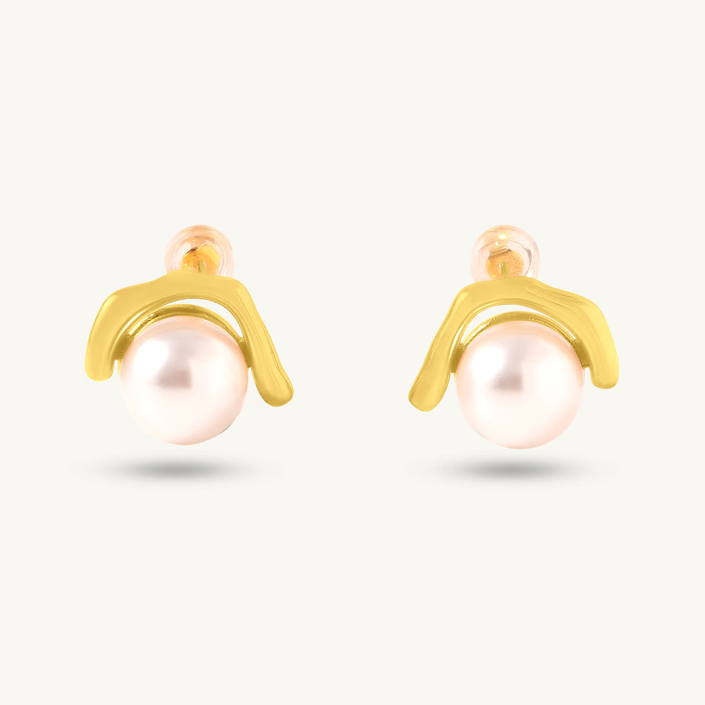 Sculpted Pearl Glow Studs