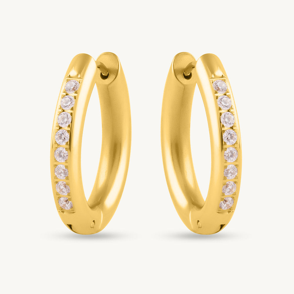 GoldCrush Pave Luxe Hoops