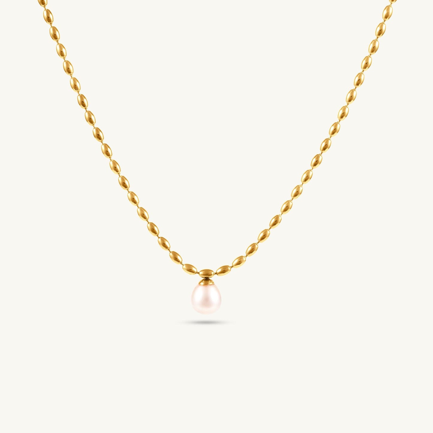 Pearl Beaded Chain Necklace