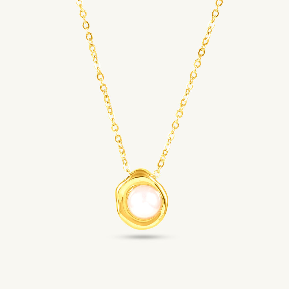 Halo Pearl Pendant Necklace