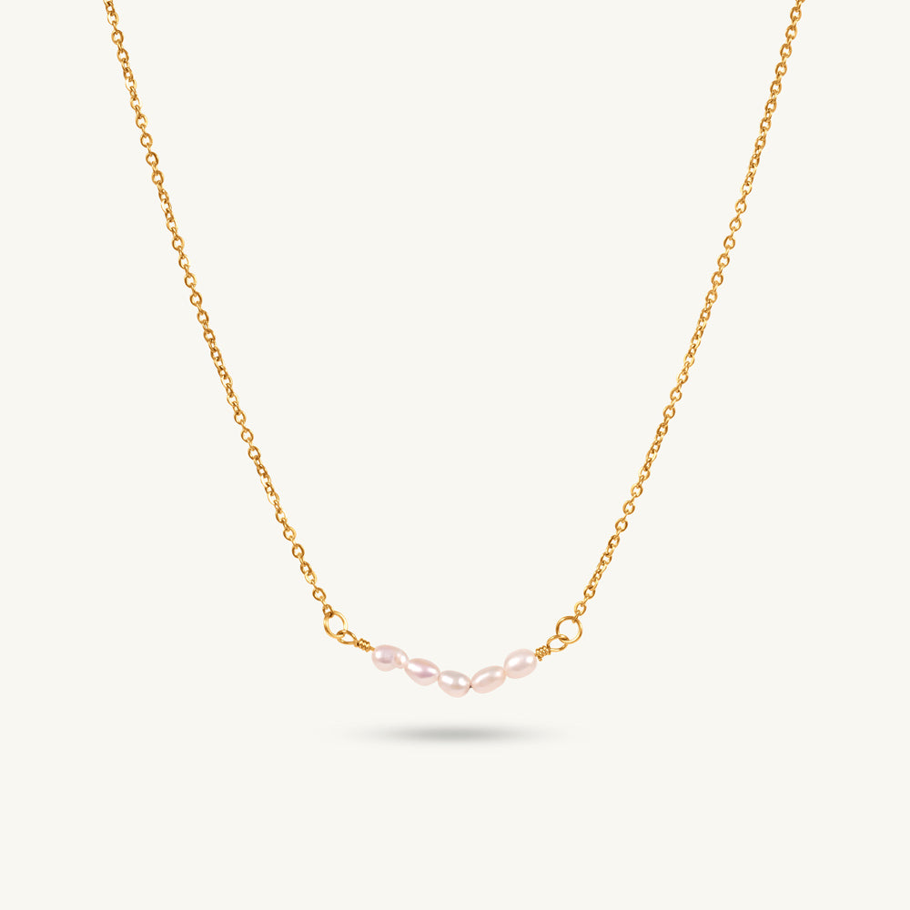 Minimalist Pearl Bar Necklace