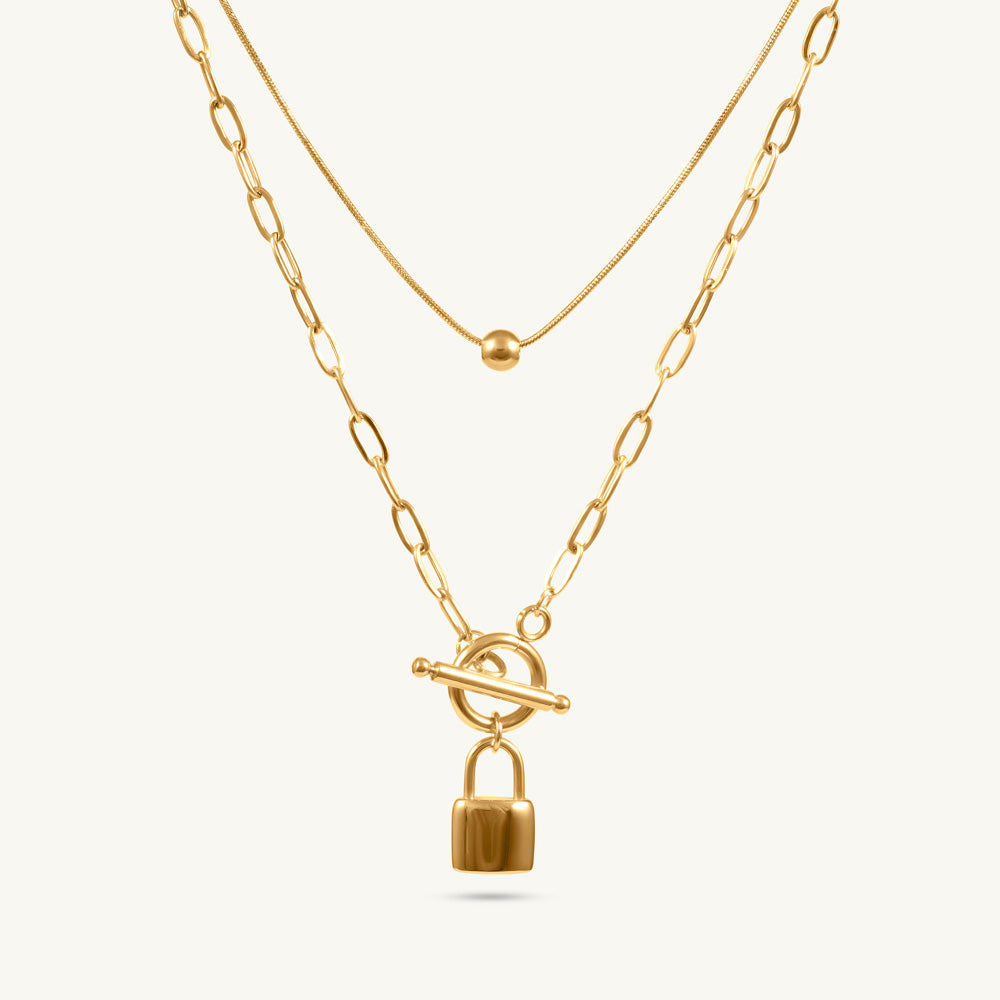 Golden Hug Pendant Necklace