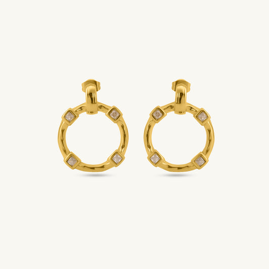 Gilded Orbit Stud Earrings