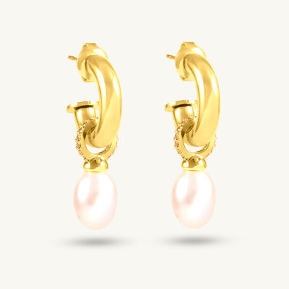 AuroraPearl Hoops