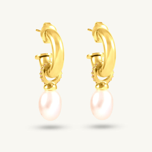 AuroraPearl Hoops