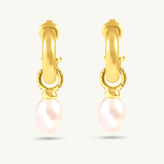 AuroraPearl Hoops
