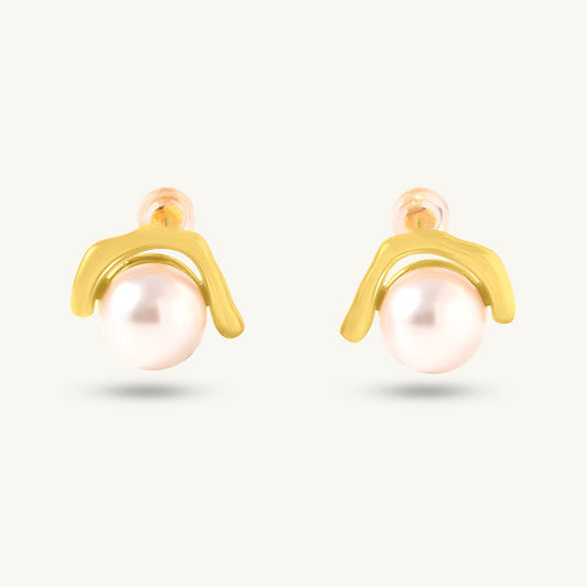 Sculpted Pearl Glow Studs