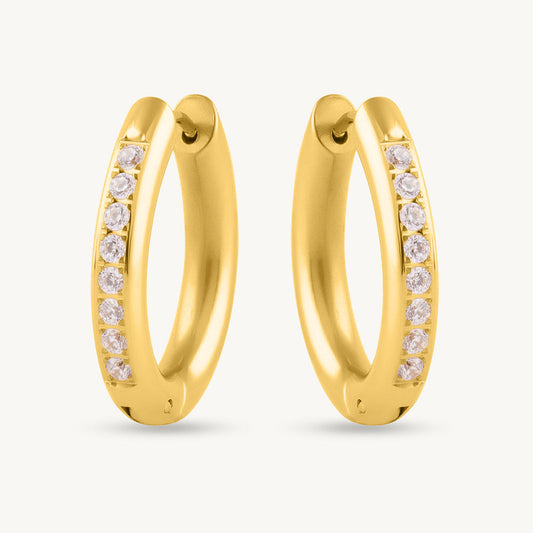 GoldCrush Pave Luxe Hoops