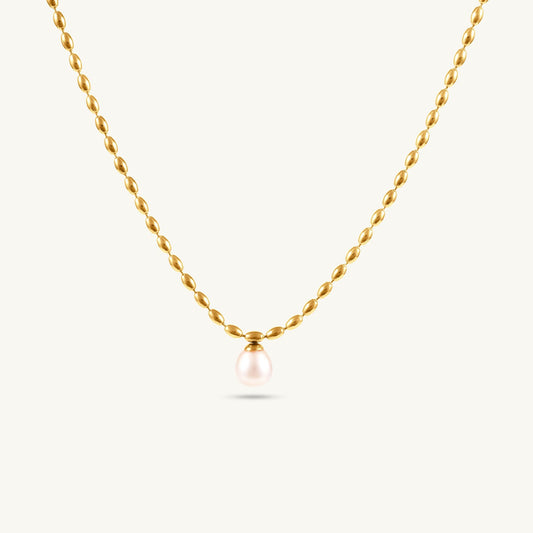 Pearl Beaded Chain Necklace