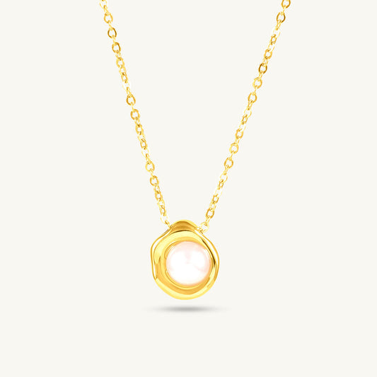 Halo Pearl Pendant Necklace