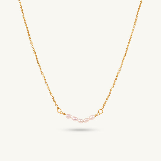 Minimalist Pearl Bar Necklace