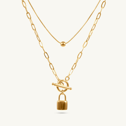 Golden Hug Pendant Necklace