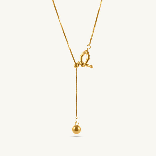 Golden Twirl Pendant Necklace