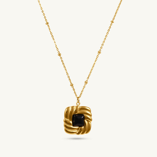 Bold Noir Square Pendant