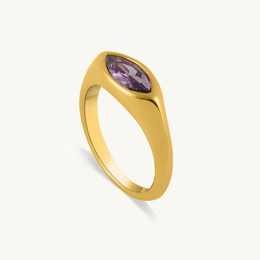 Amethyst Glaze Bold Ring